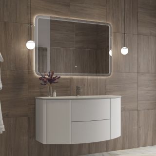 Зеркало Cezares с лазерной гравировкой, контурной подсветкой сенсорным выключателем CEZARES CZR-SPC-DUET-1200-800-LED-TCH